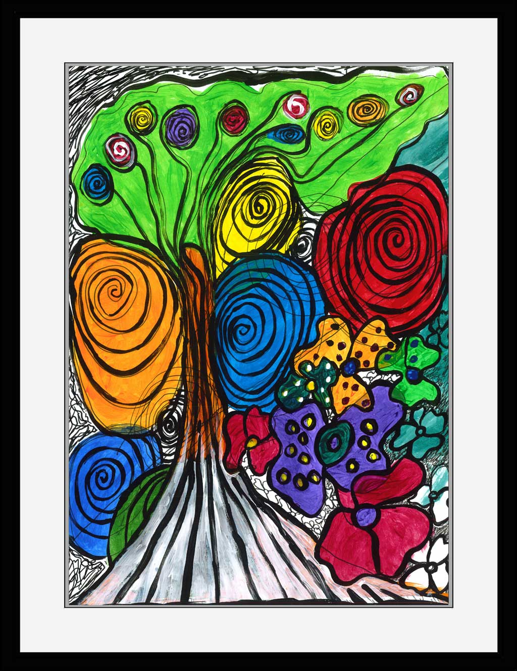 OPT2-black-frame-W-mount-around,-W-acrylic-glass-front